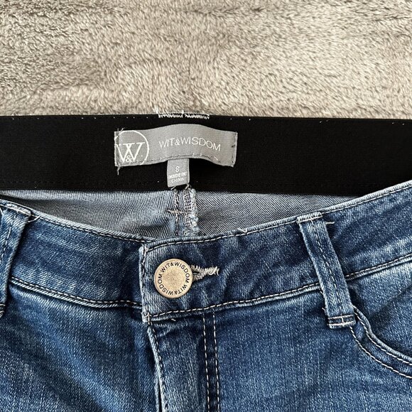 Wit & Wisdom Bermuda Shorts Jorts Denim Women's size 8 Medium Wash Stretch - Picture 2 of 7